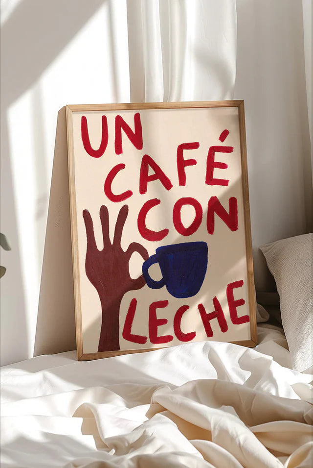 Café con leche Plakat