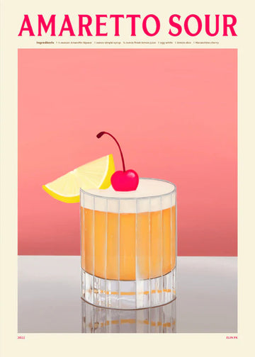 Amaretto Sour Drink Plakat