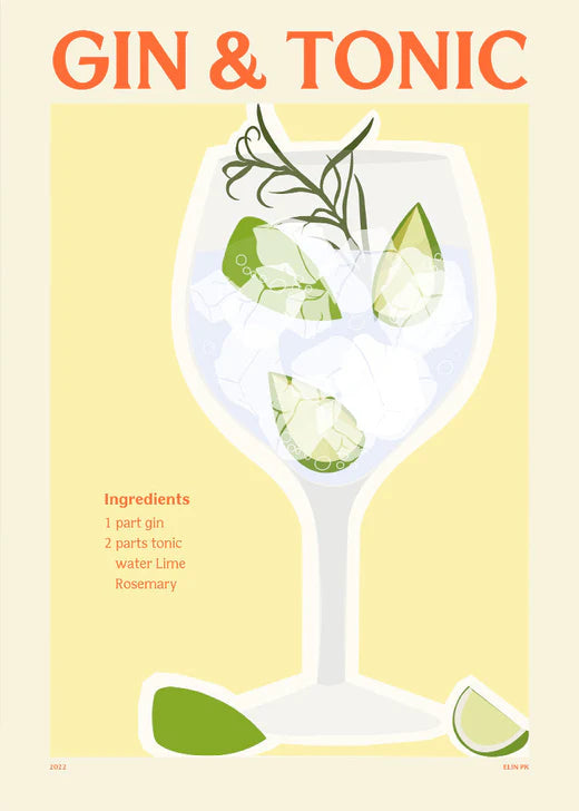 Gin & Tonic Drink Plakat