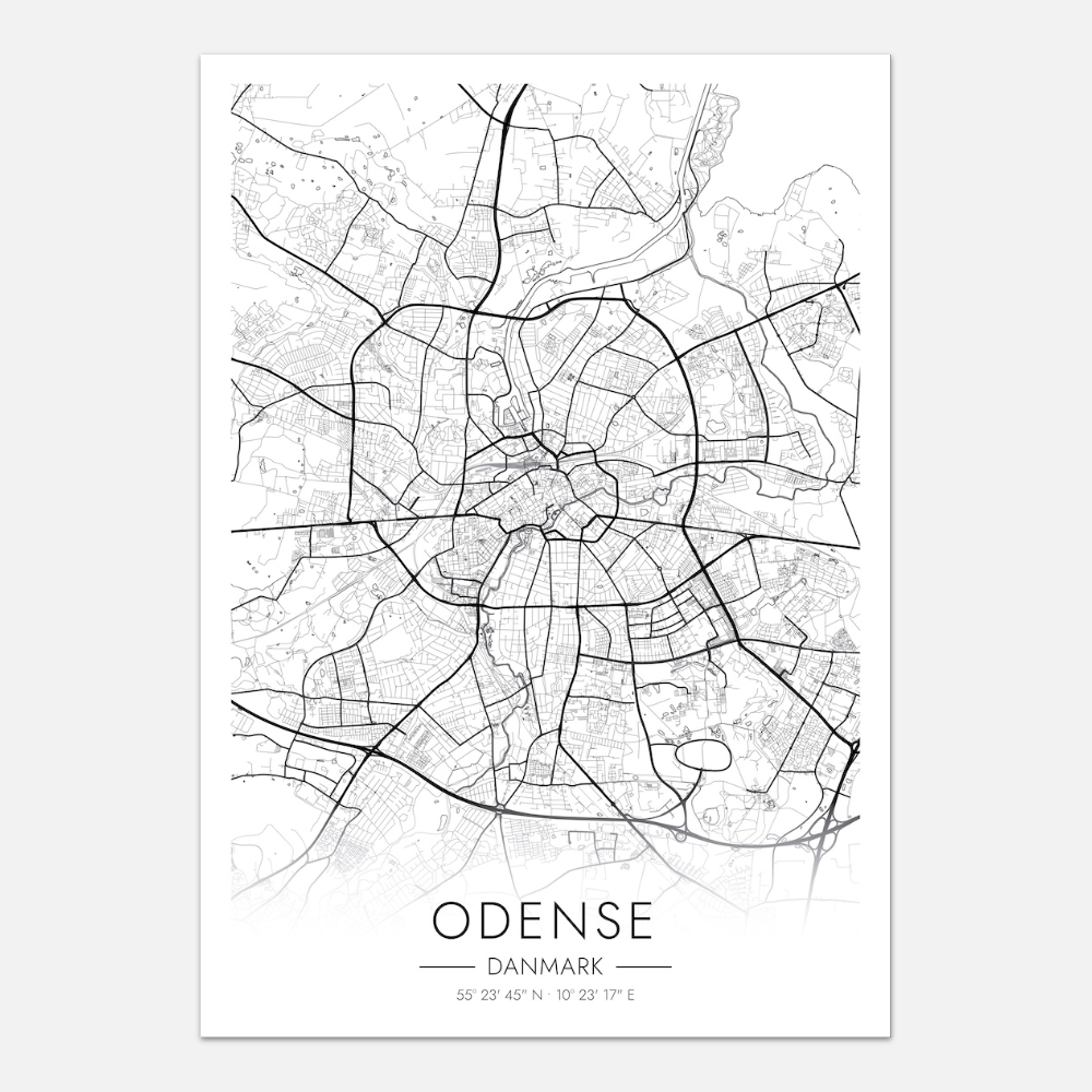 Odense Kort Plakat